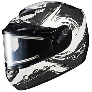 HJC Black and White Motorcycle Helmet